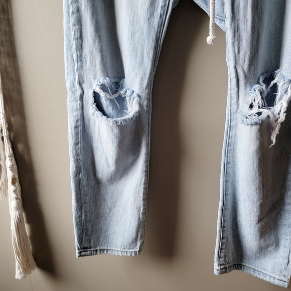 One Teaspoon | Shabbies Drawstring Distressed Relaxed Boyfriend Jeans Hustler - Picture 7 of 11